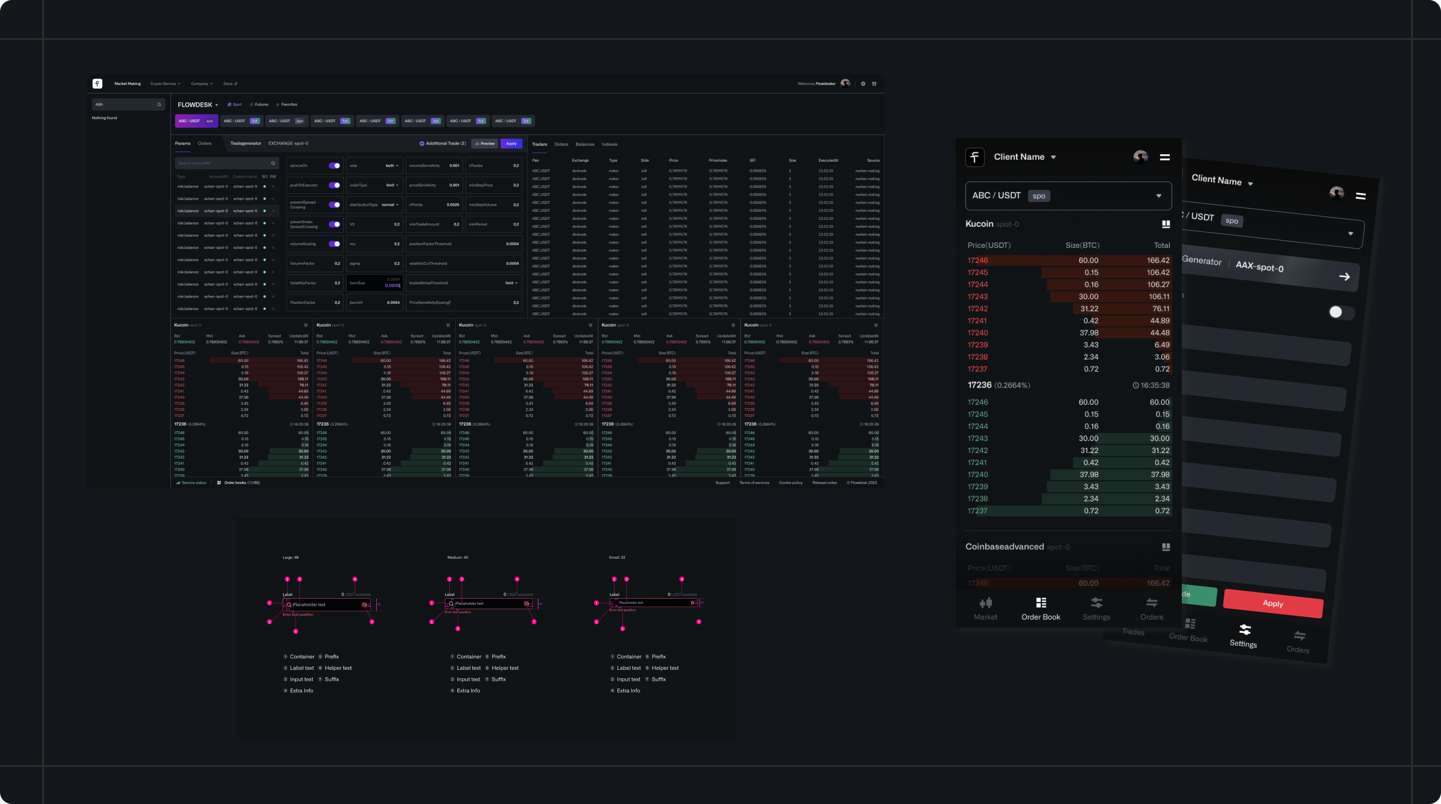 Flowdesk UX & UI design — trading interface