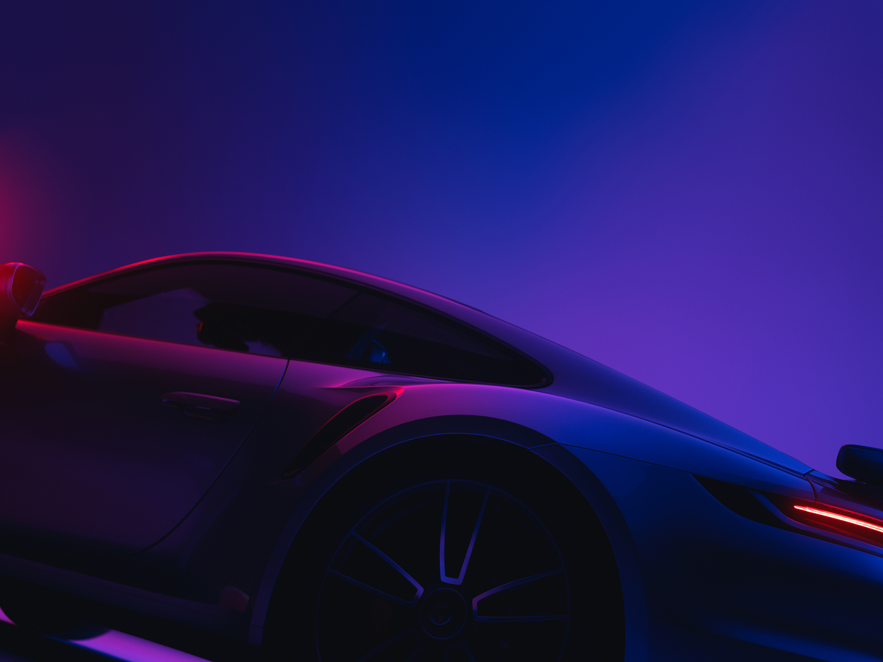 Porsche 911 in dramatic light